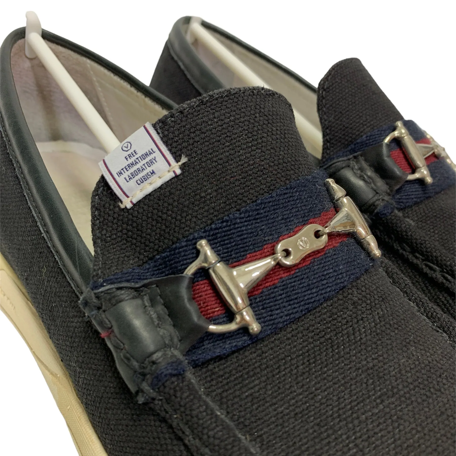 [8] Visvim Abarth Moc-Folk Canvas Horesebit Loafers