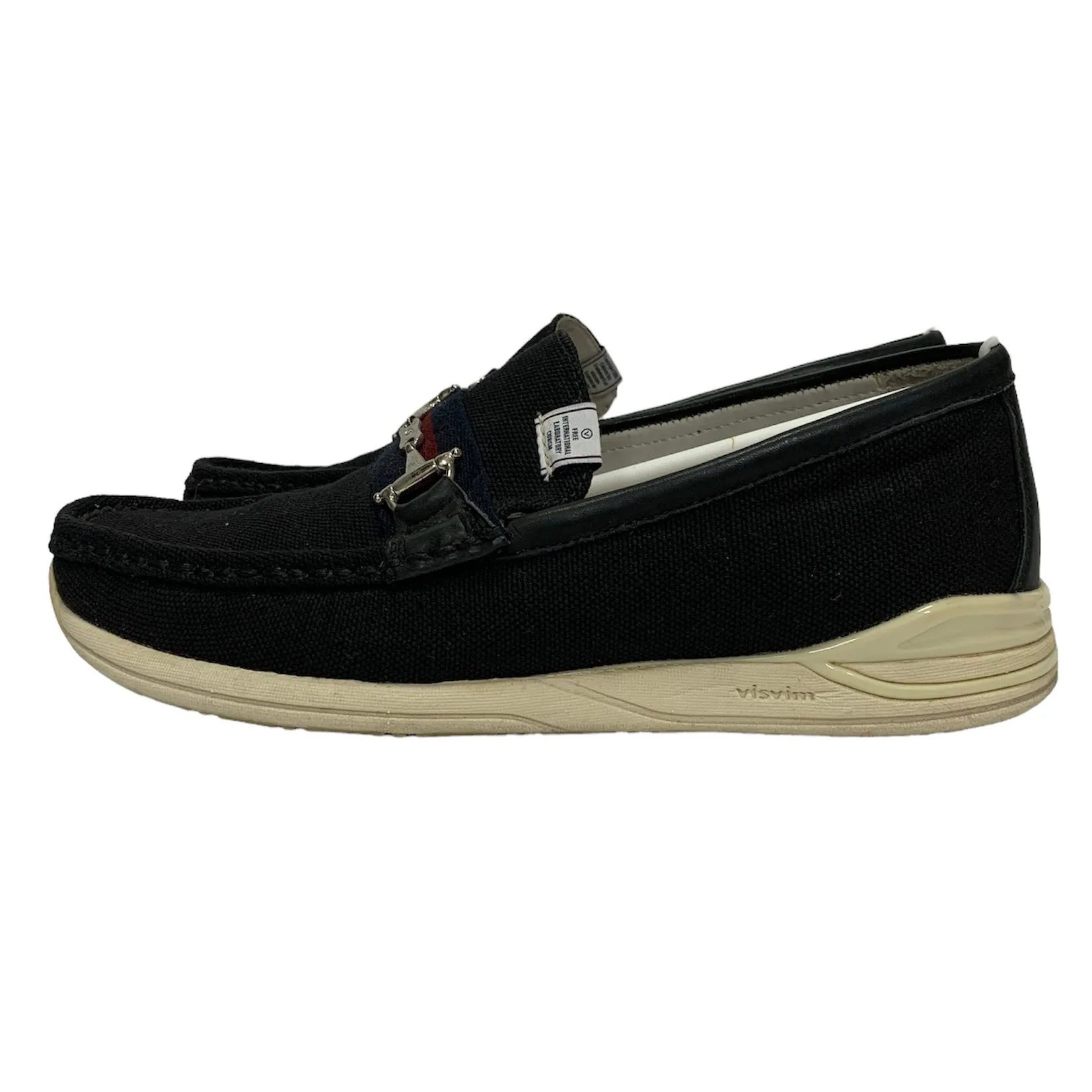 [8] Visvim Abarth Moc-Folk Canvas Horesebit Loafers