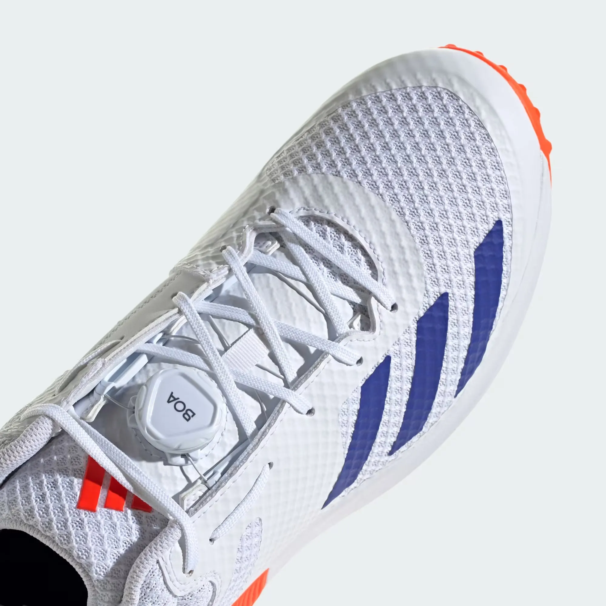 Adidas Adipower Vector Mid 20 Men's Cricket Shoe | Cloud White/Lucid Blue/Solar Red