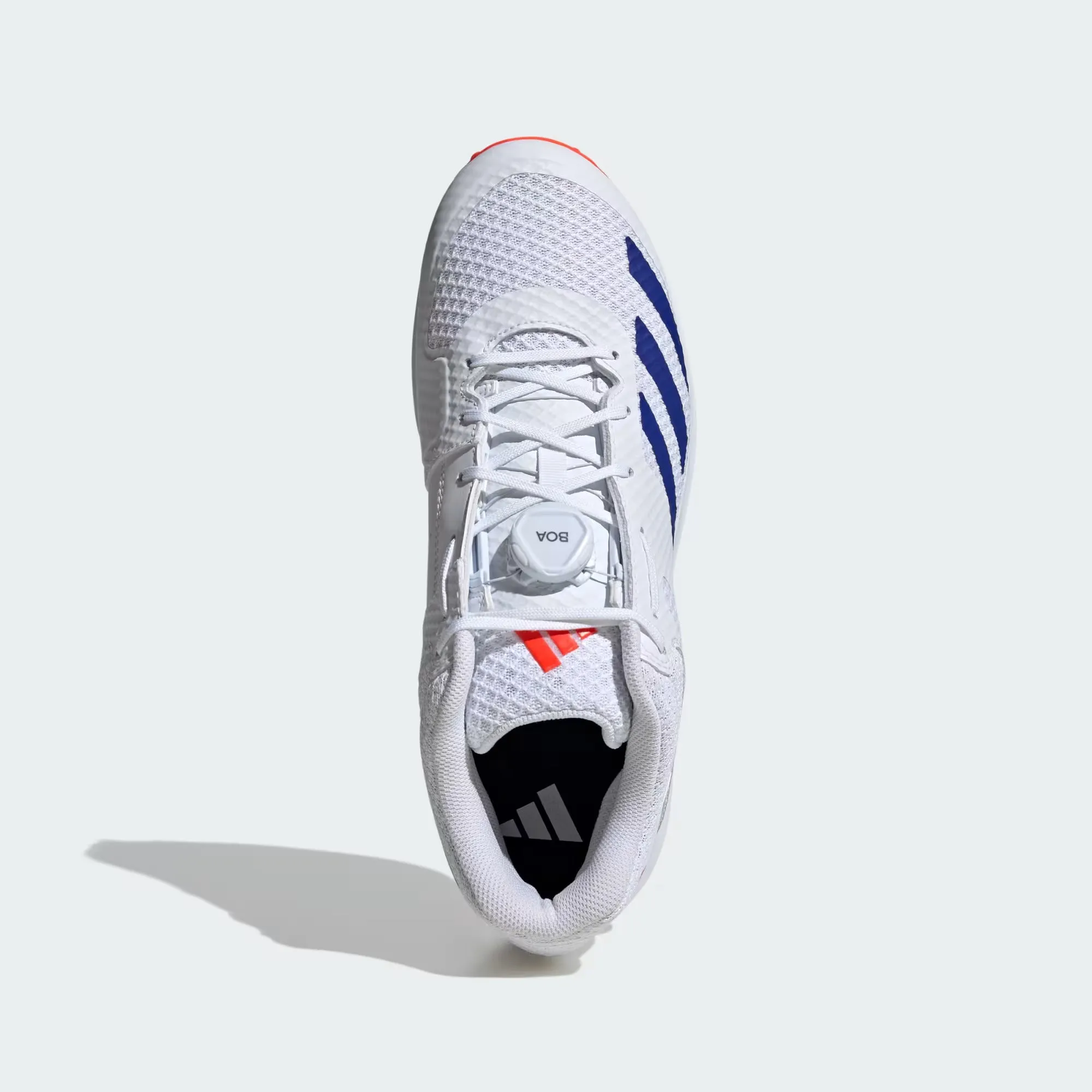 Adidas Adipower Vector Mid 20 Men's Cricket Shoe | Cloud White/Lucid Blue/Solar Red