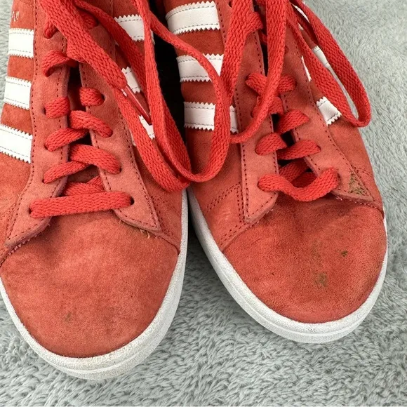 Adidas Original Campus Trace Scarlet DB0984 Men's Size 8 US Salmon/White Sneaker