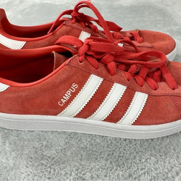 Adidas Original Campus Trace Scarlet DB0984 Men's Size 8 US Salmon/White Sneaker