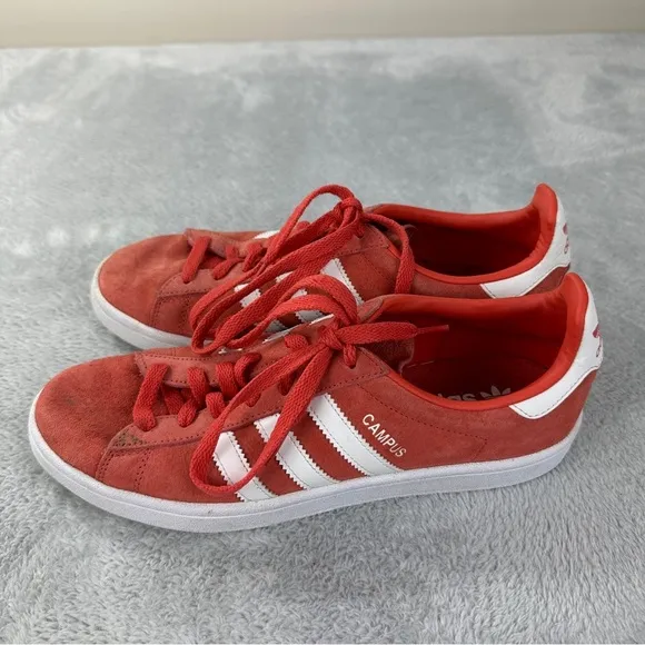 Adidas Original Campus Trace Scarlet DB0984 Men's Size 8 US Salmon/White Sneaker