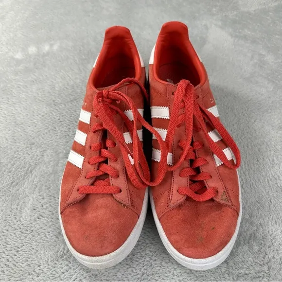 Adidas Original Campus Trace Scarlet DB0984 Men's Size 8 US Salmon/White Sneaker
