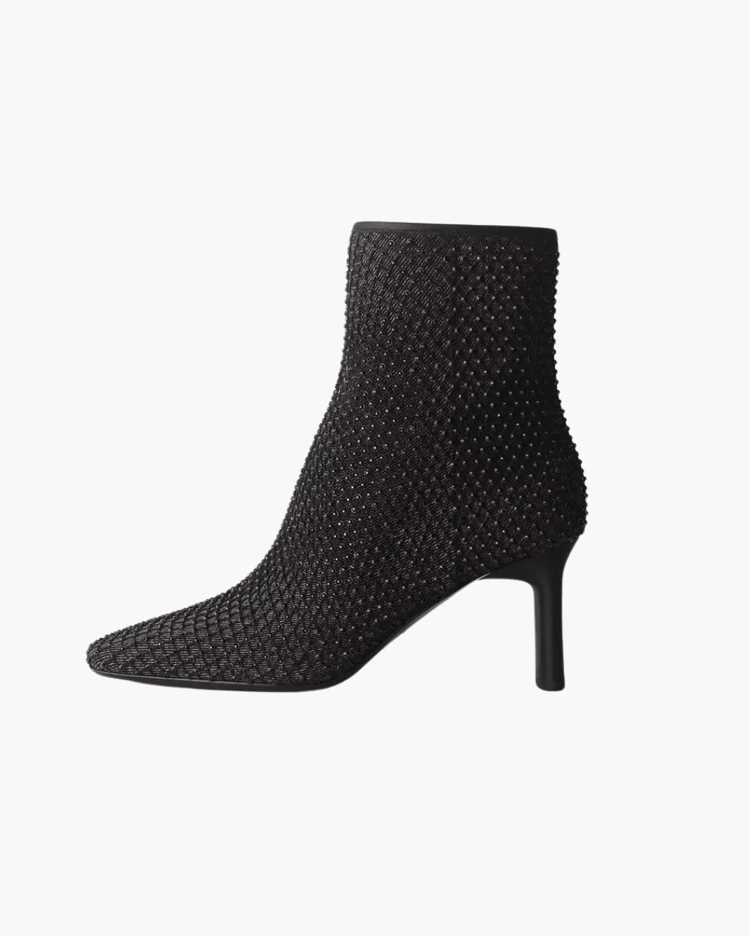 AJA DIAMANTE MESH BOOT IN BLACK DENIM