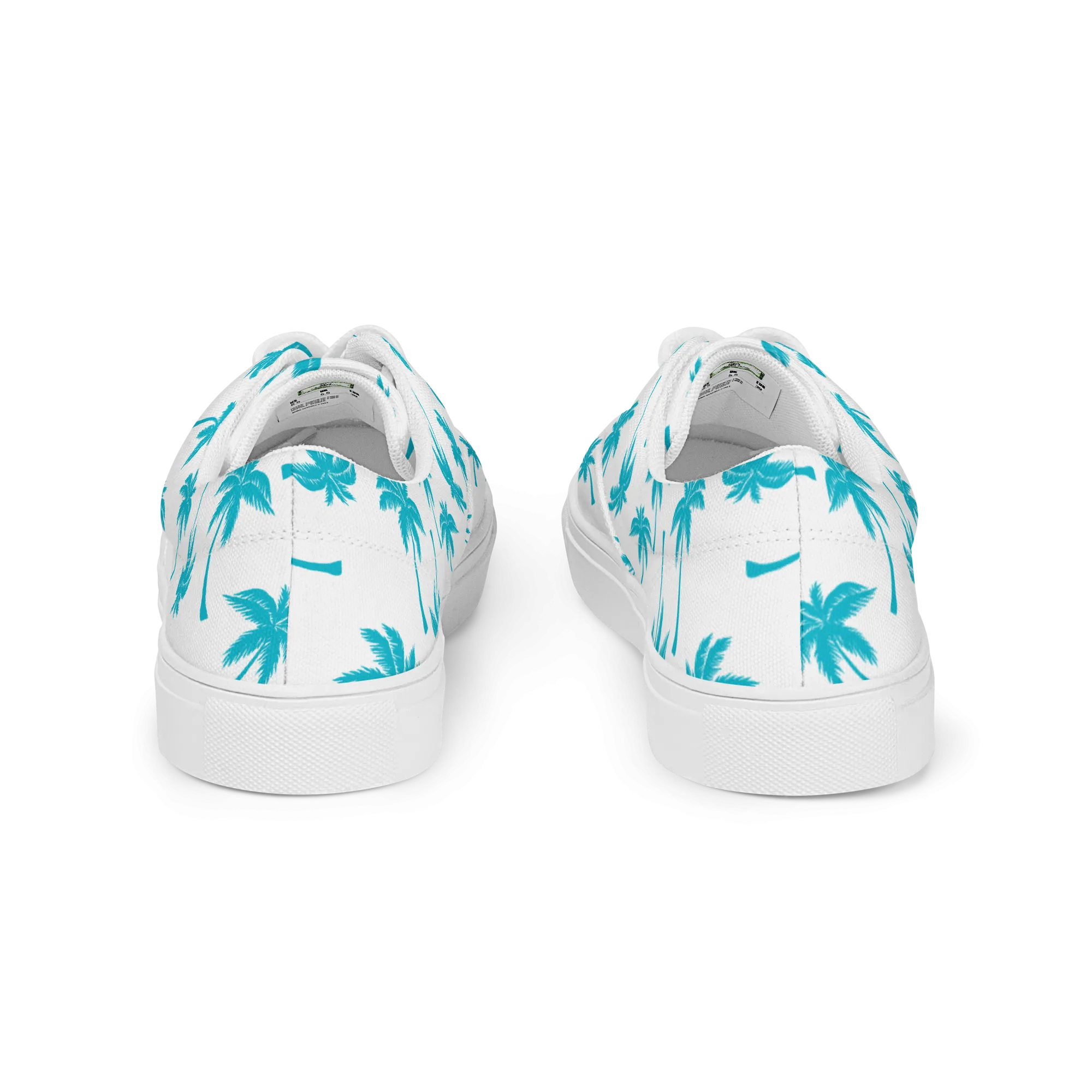 Aloha Tribe Mens Palmtree White Canvas Shoes