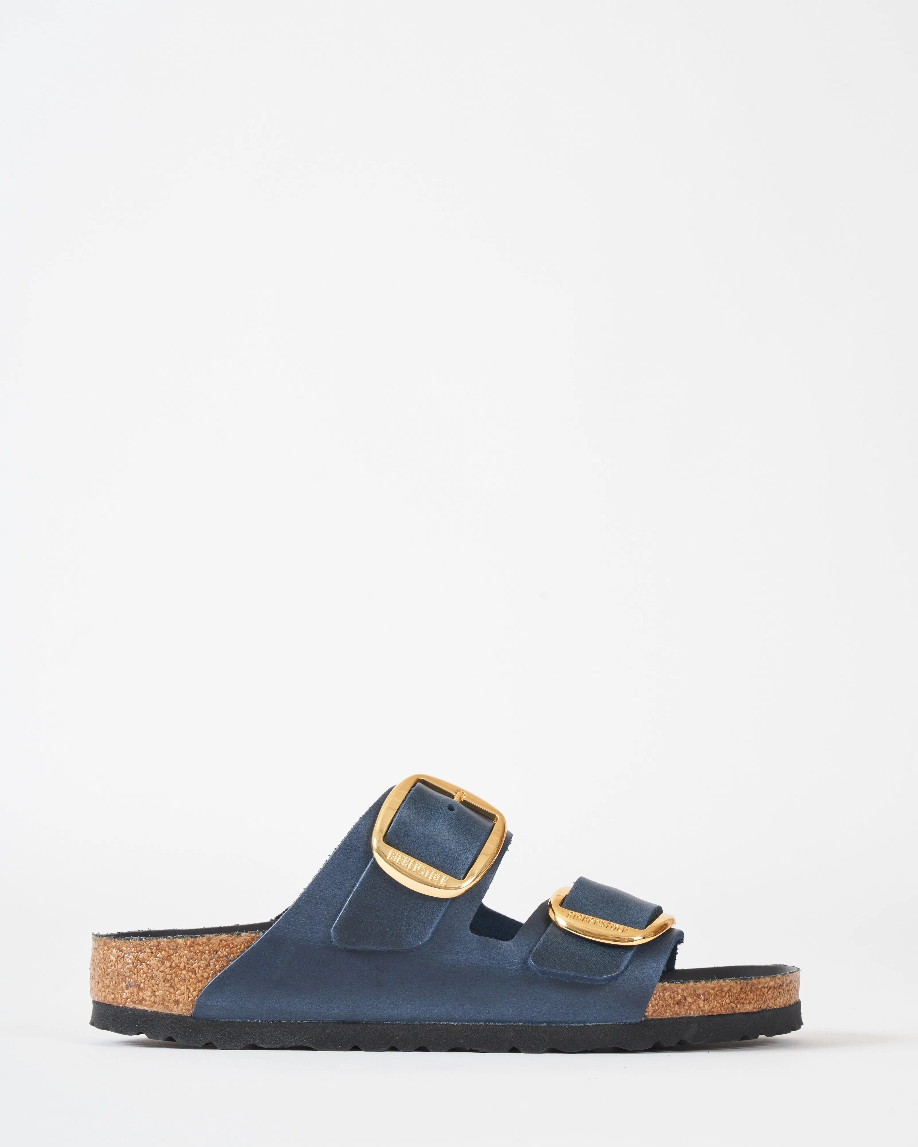 arizona big buckle sandal - blue oiled leather