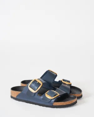 arizona big buckle sandal - blue oiled leather