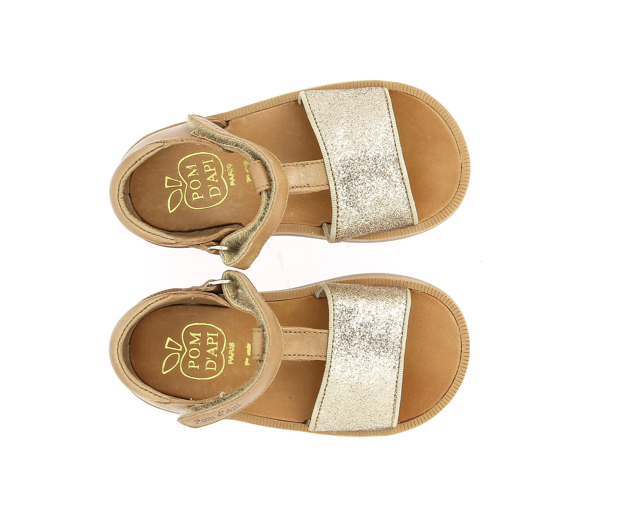 Baby Pom D'Api Tao Velcro Glitter Cowburnish Sand/Camel