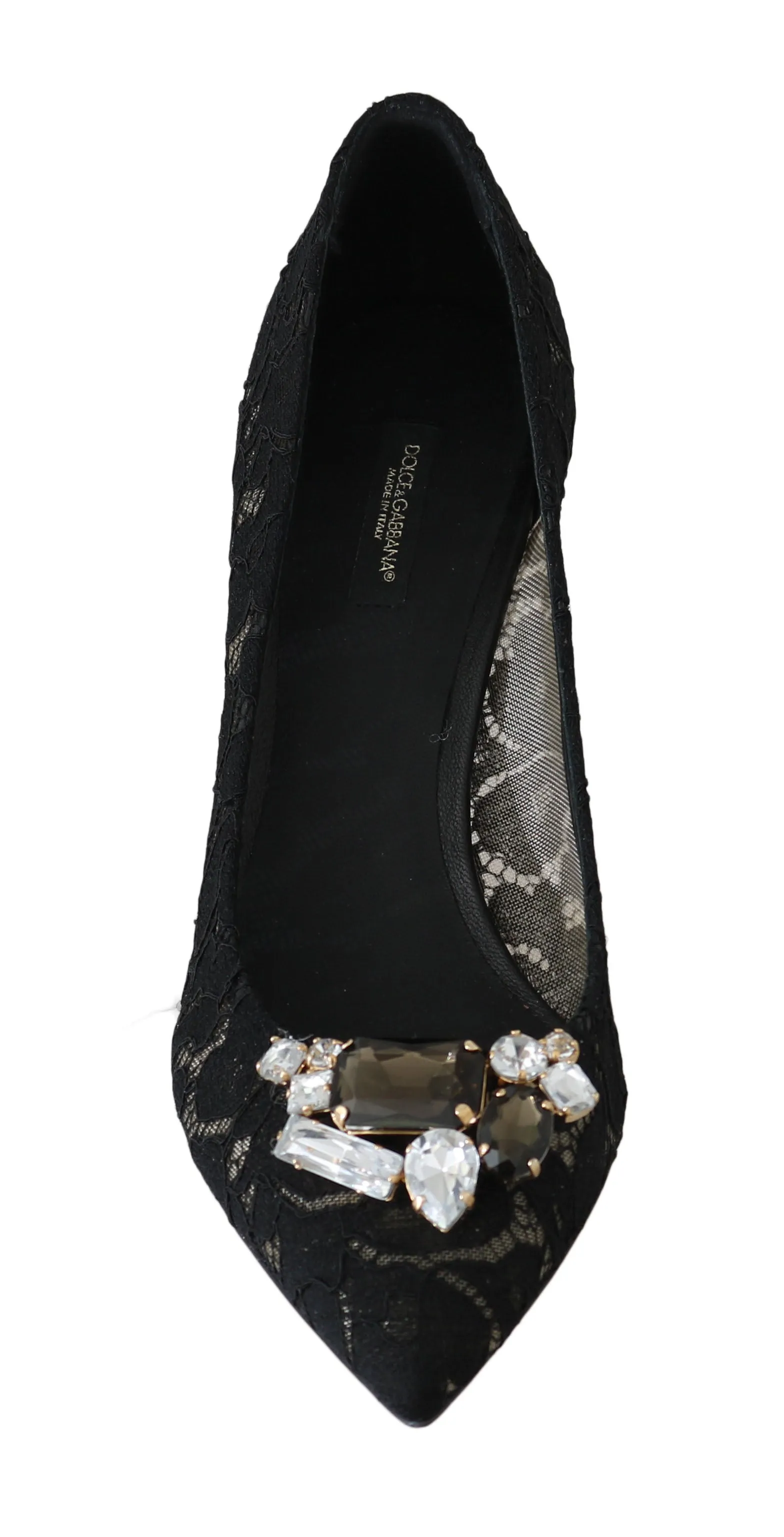 Black Lace Bellucci Crystal Pumps