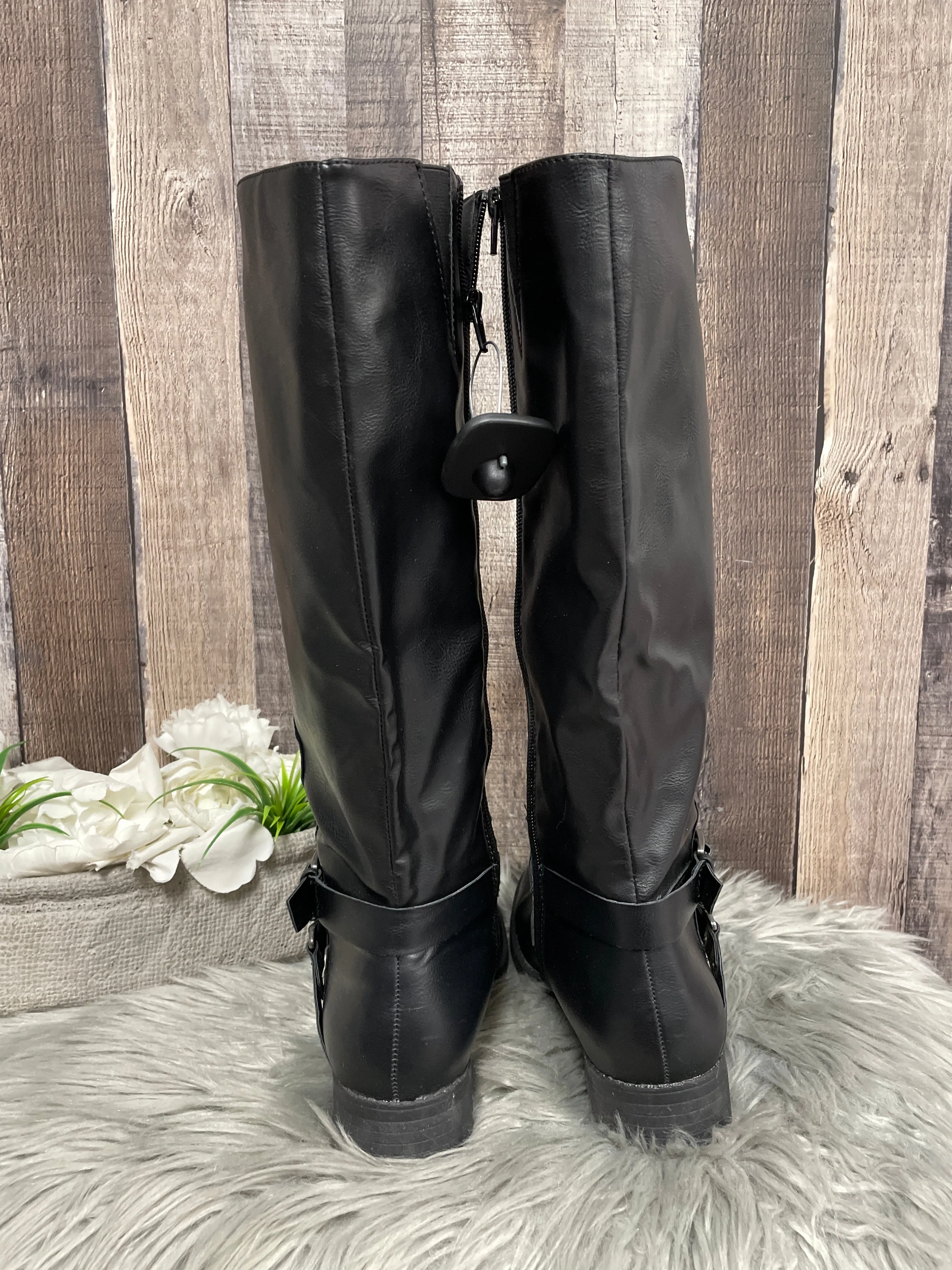 Boots Knee Flats By Style And Co Collection Women In Black, Size: 8