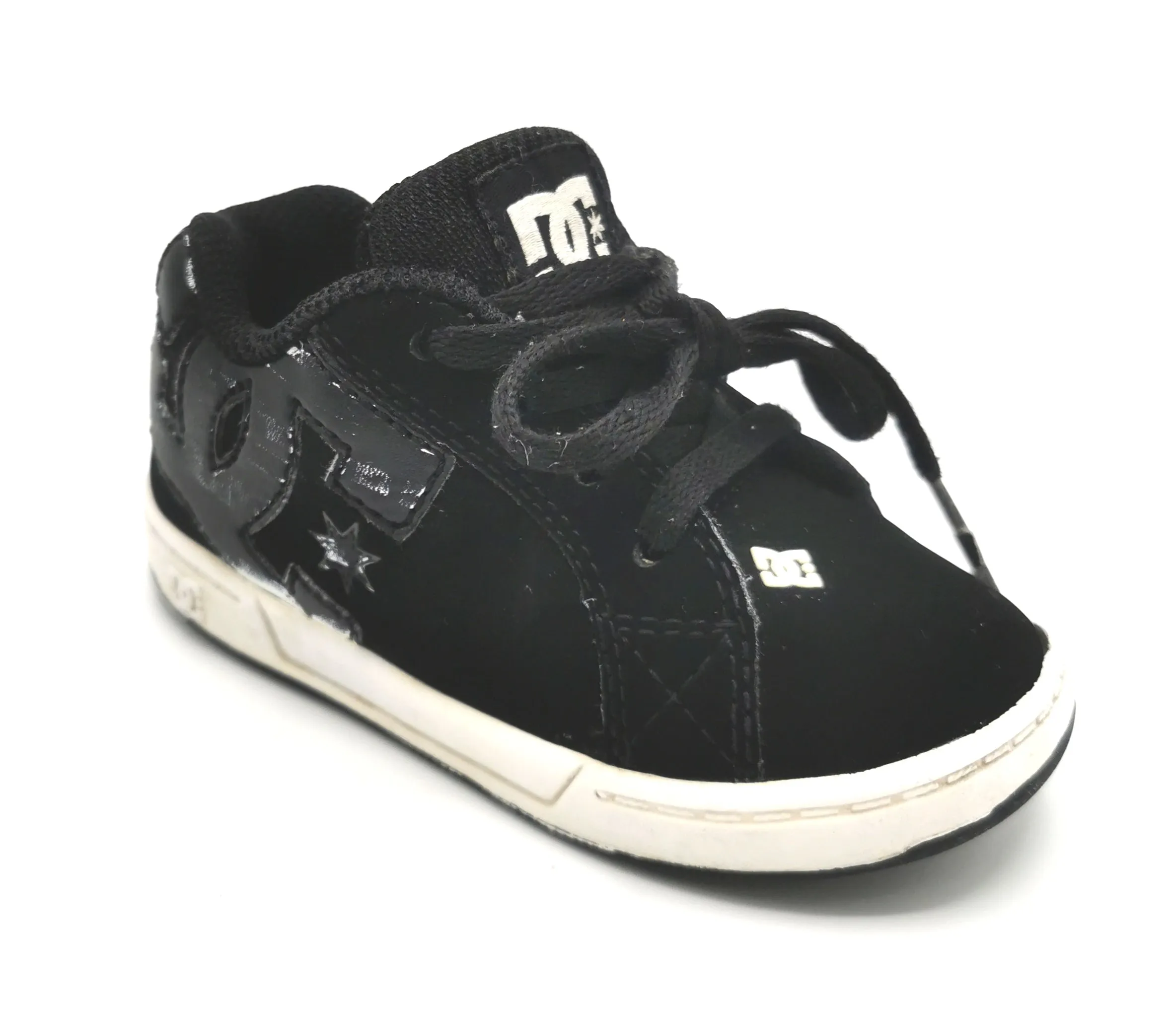 BOY SIZE 6 TODDLER - DG, Black Skater Shoes GUC B19