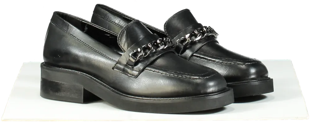 Carvela Black Lock Loafer Leather Casuals UK 3 EU 36