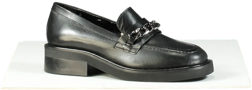 Carvela Black Lock Loafer Leather Casuals UK 3 EU 36