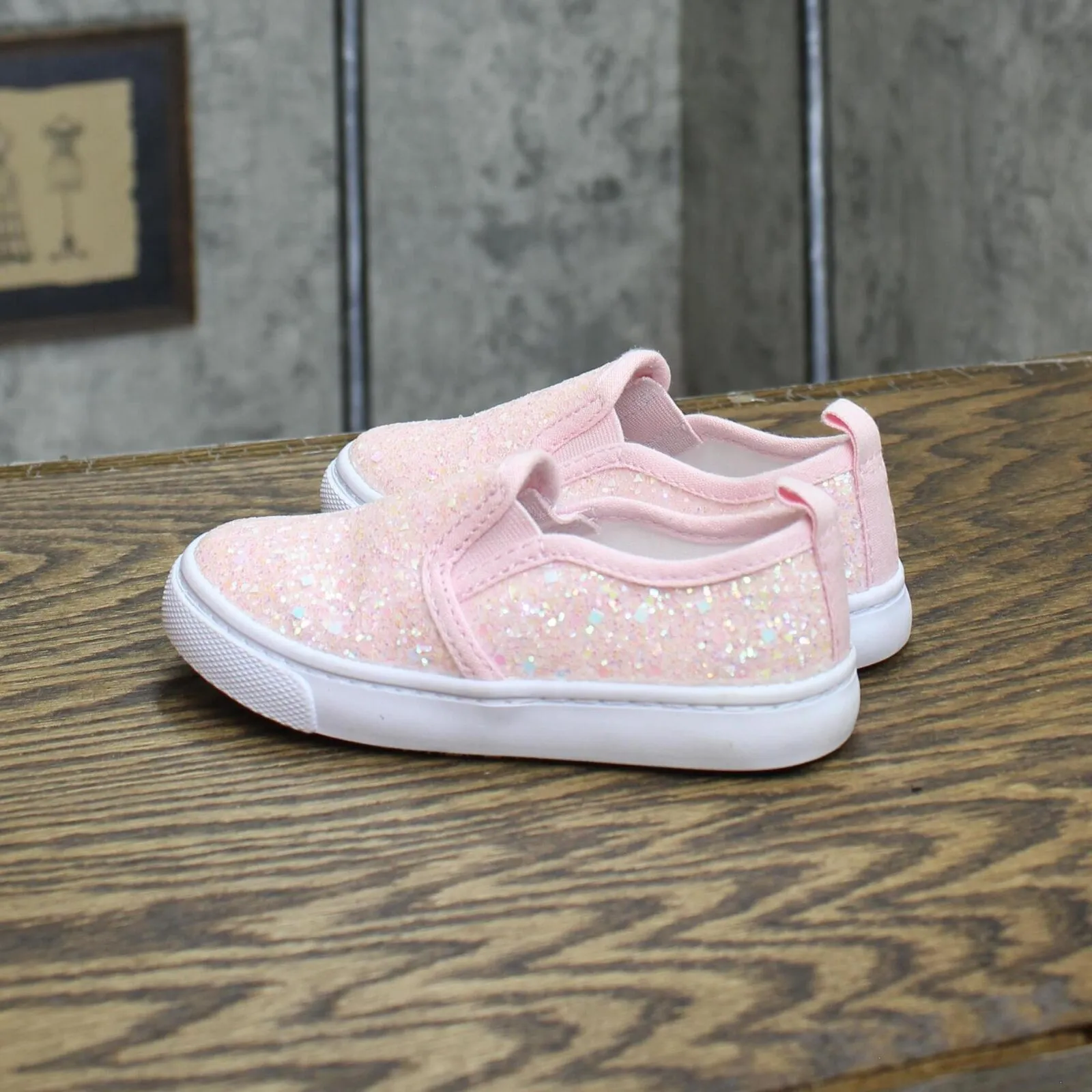 Cat & Jack Girls Toddler Slip On Shoes 166cd66e167430 Pink Shiny 8T