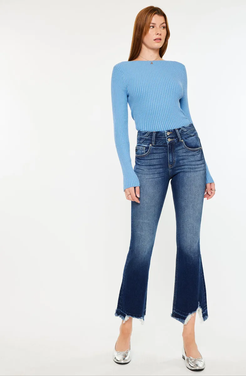 Celina High Rise Cropped Flare Jeans