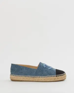 Chanel Blue Denim Blue Espadrilles- 39