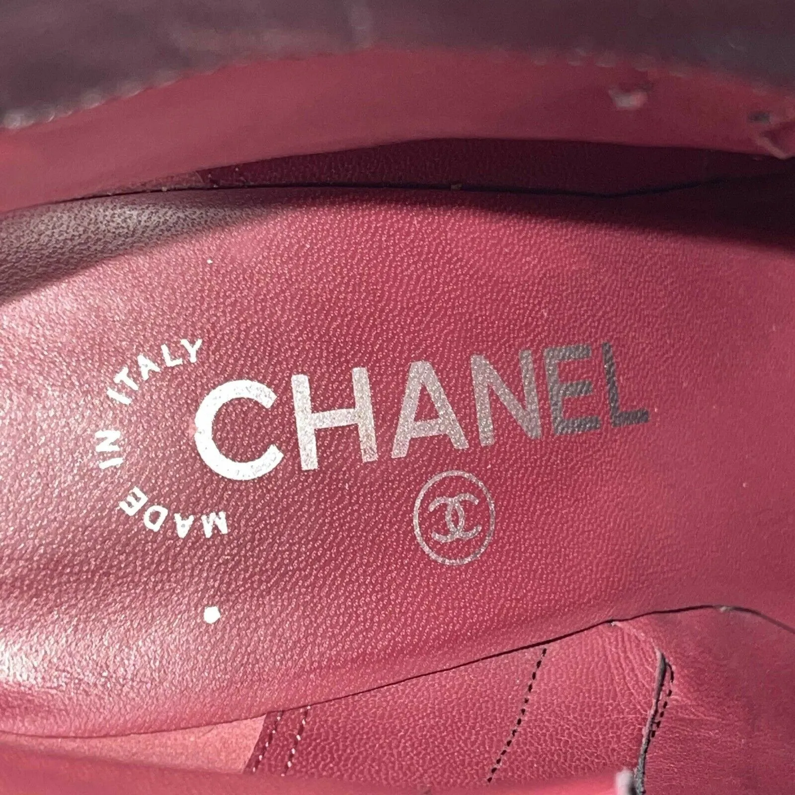 CHANEL - CC Turn Lock Ankle Leather Bootie Boots - Black / Silver - 36 US 6