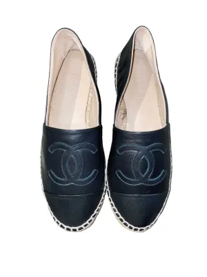 Chanel Chanel Leather CC Espadrilles in black 39