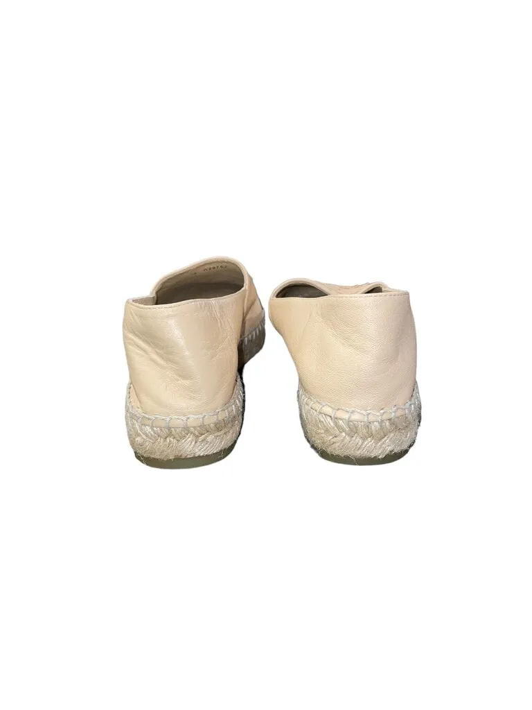 Chanel Leather CC Espadrilles in beige 39