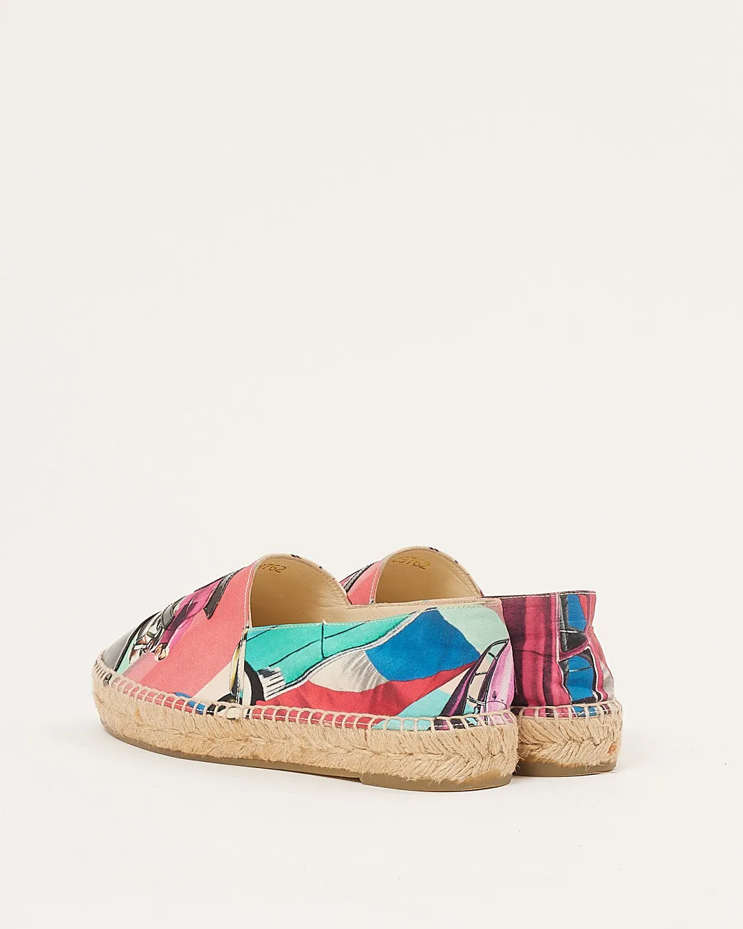 Chanel Multicolor CC Car Print Espadrilles - 38