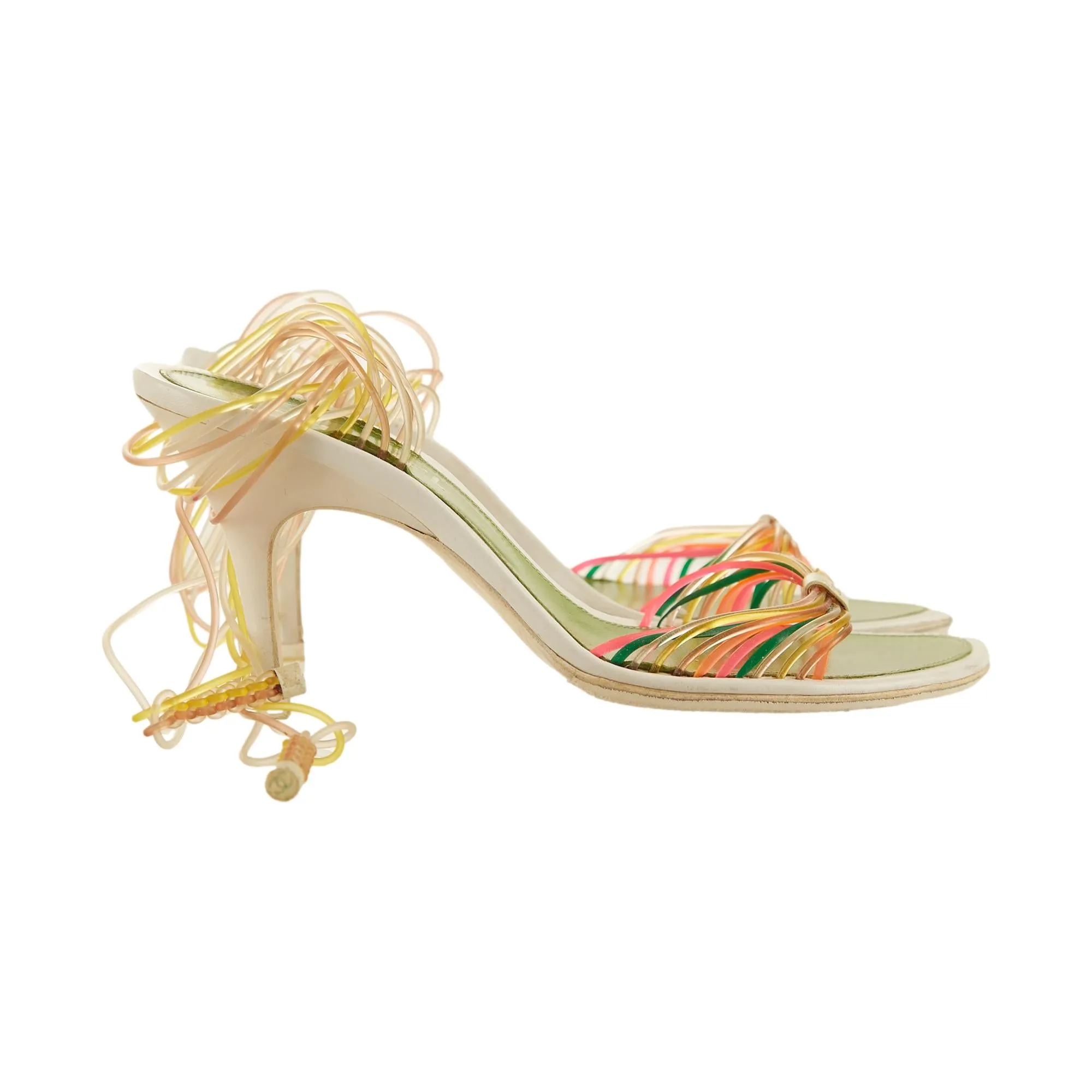 Chanel Multicolor Tie Heels