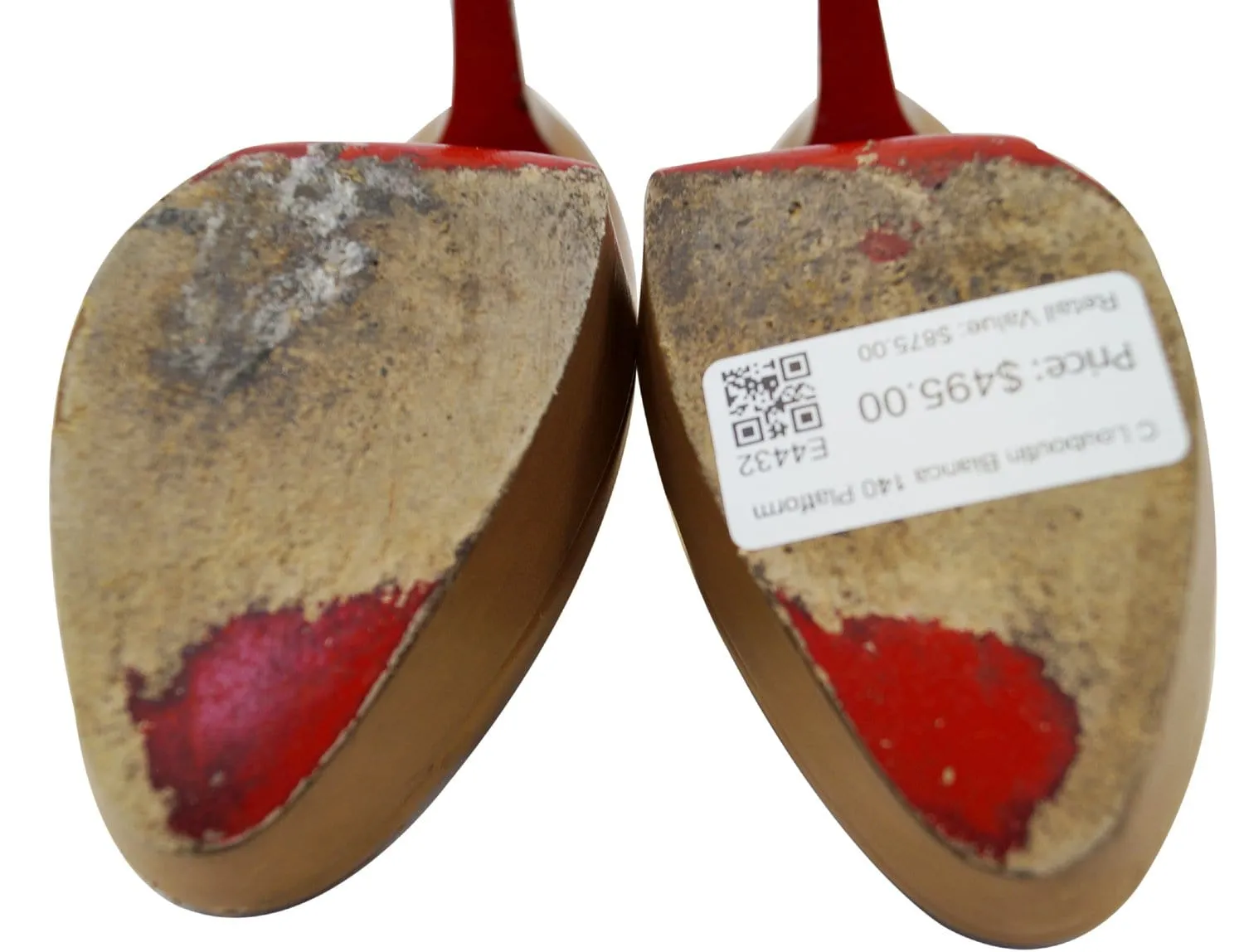 Christian Louboutin Bianca 140 Platform Leather Camel Pumps - Last Call