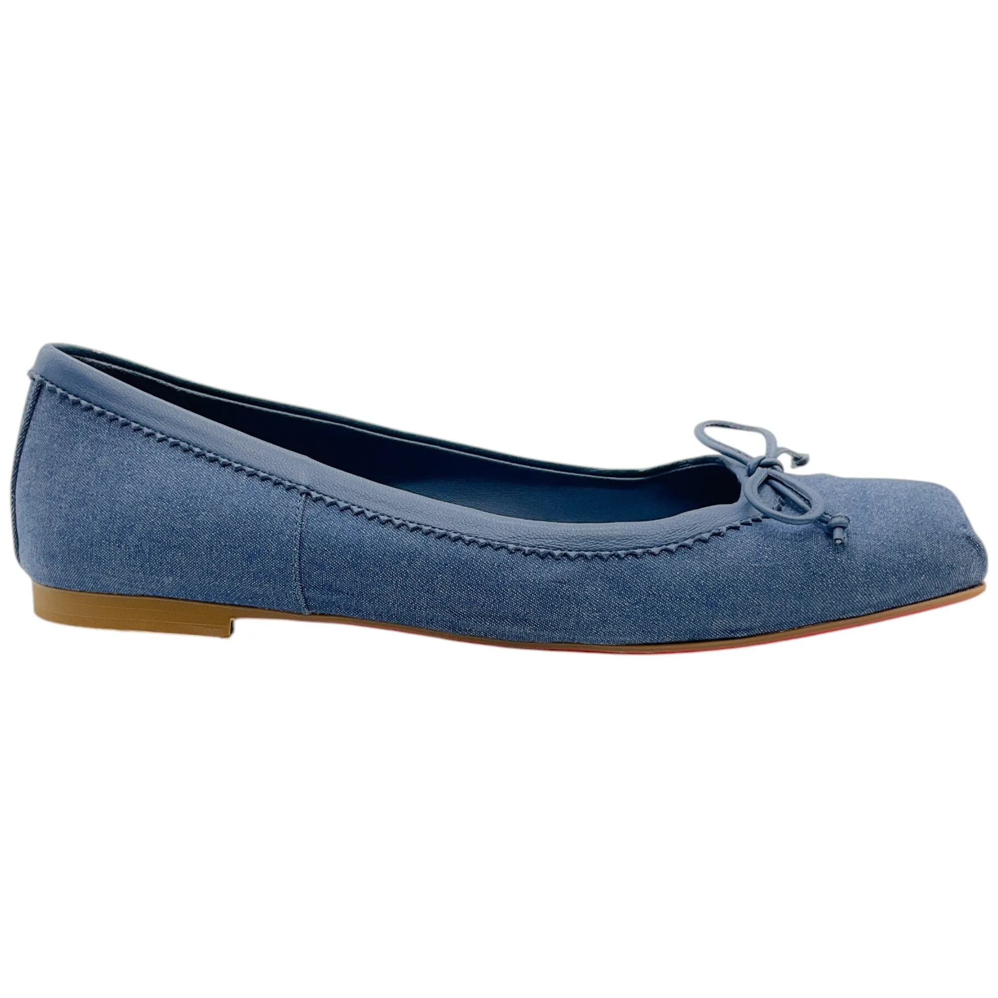 Christian Louboutin Blue Denim Mamadrague Flats