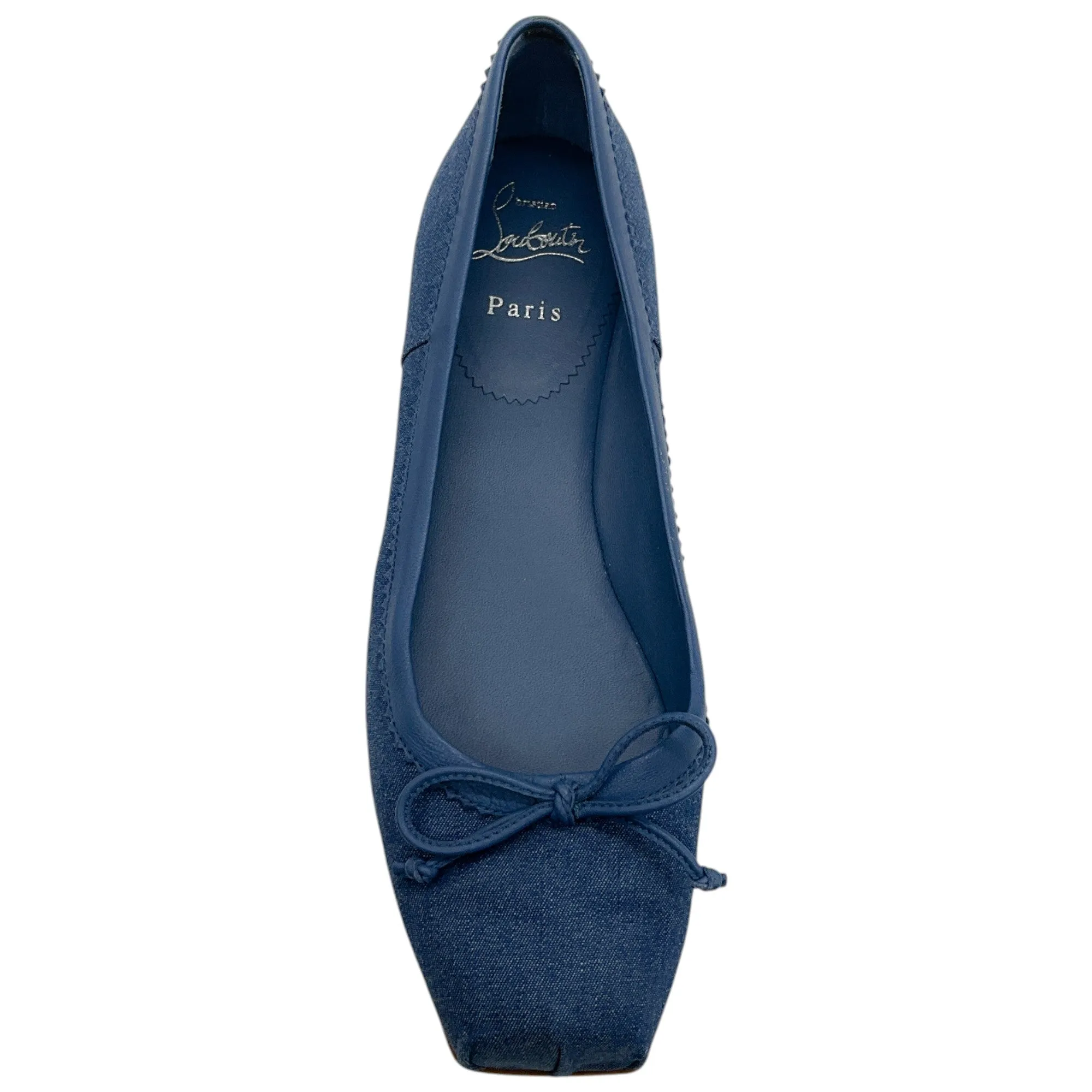 Christian Louboutin Blue Denim Mamadrague Flats