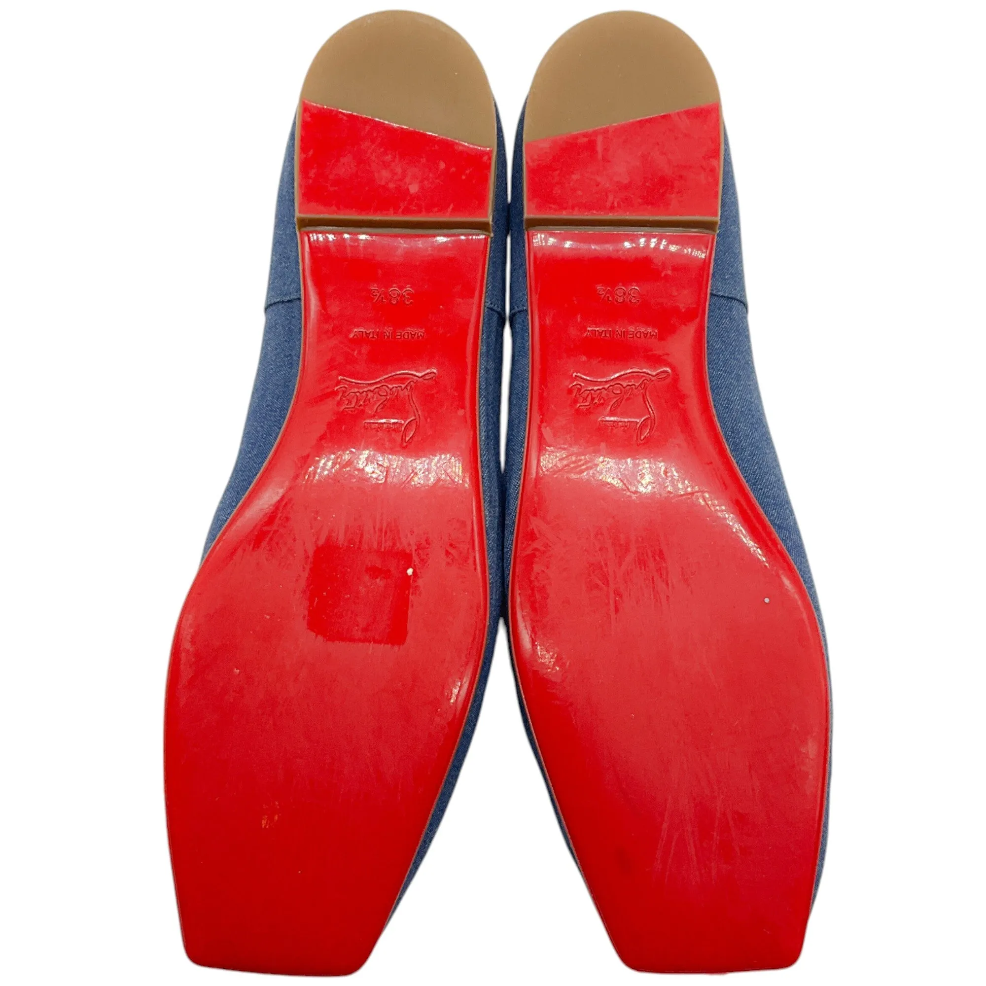 Christian Louboutin Blue Denim Mamadrague Flats