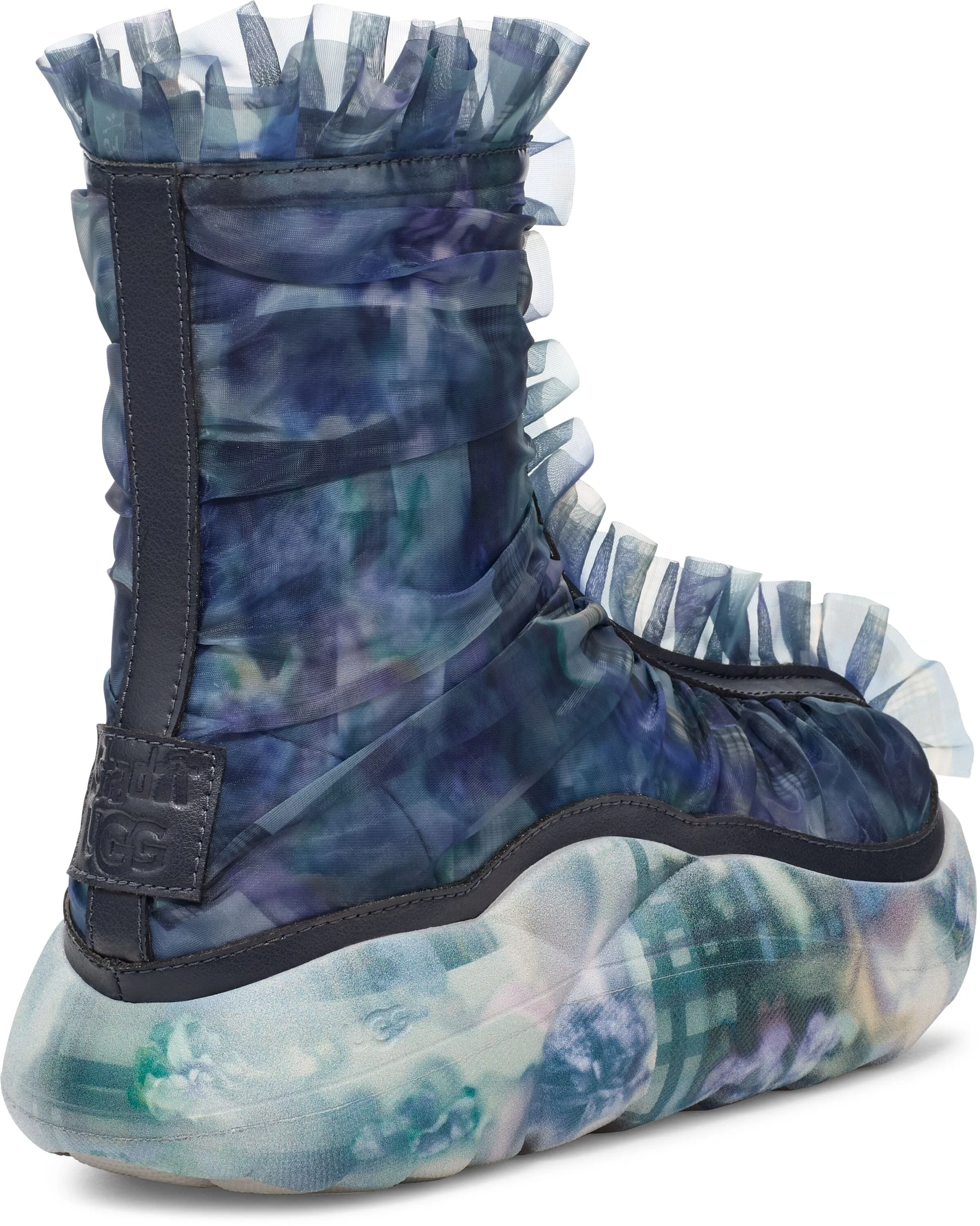 COLLINA STRADA X UGG RUFFLE BOOT DARK BLUE FLORAL