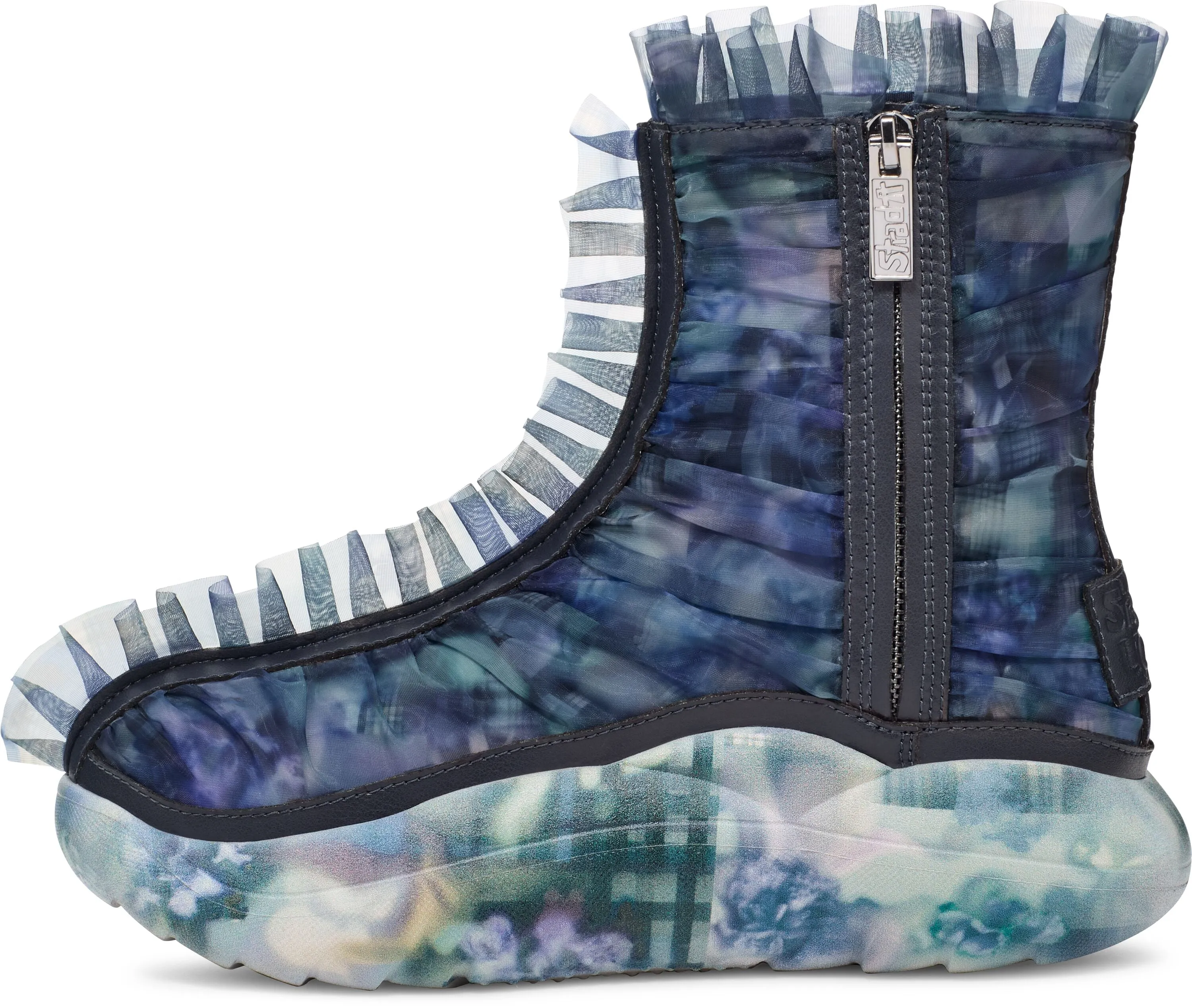 COLLINA STRADA X UGG RUFFLE BOOT DARK BLUE FLORAL