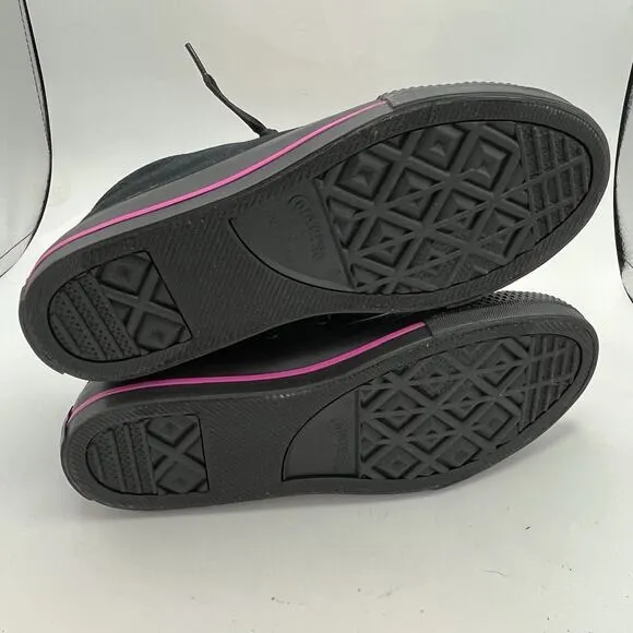 Converse All Star High Top Black/Purple Shoes Size 4 Junior New