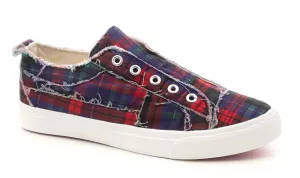 Corkys Shoes - Babalu Navy Tartan Sneaker   SALE 40% OFF  NOW $22.95