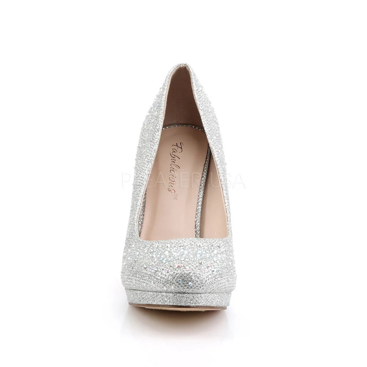 COVET-02  Silver Glitter Mesh Fabric