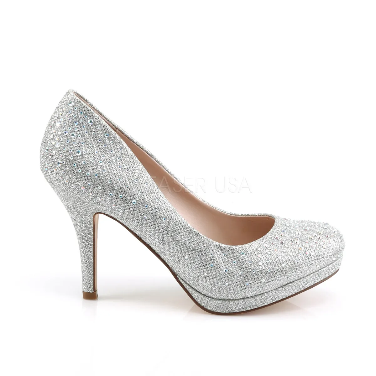 COVET-02  Silver Glitter Mesh Fabric