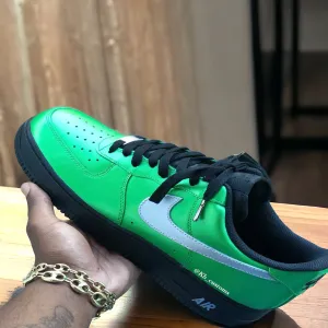 Custom Green and Black Air Force 1s