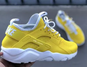 Custom Yellow and White Nike Ultra Huaraches