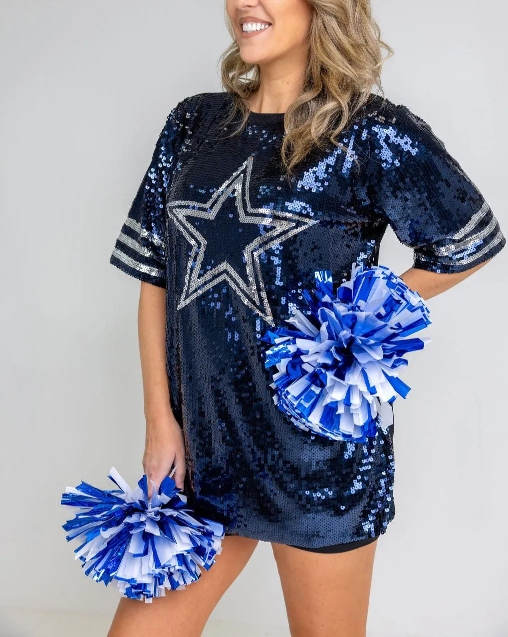 Dallas Cowboys Sequin Jersey Dress