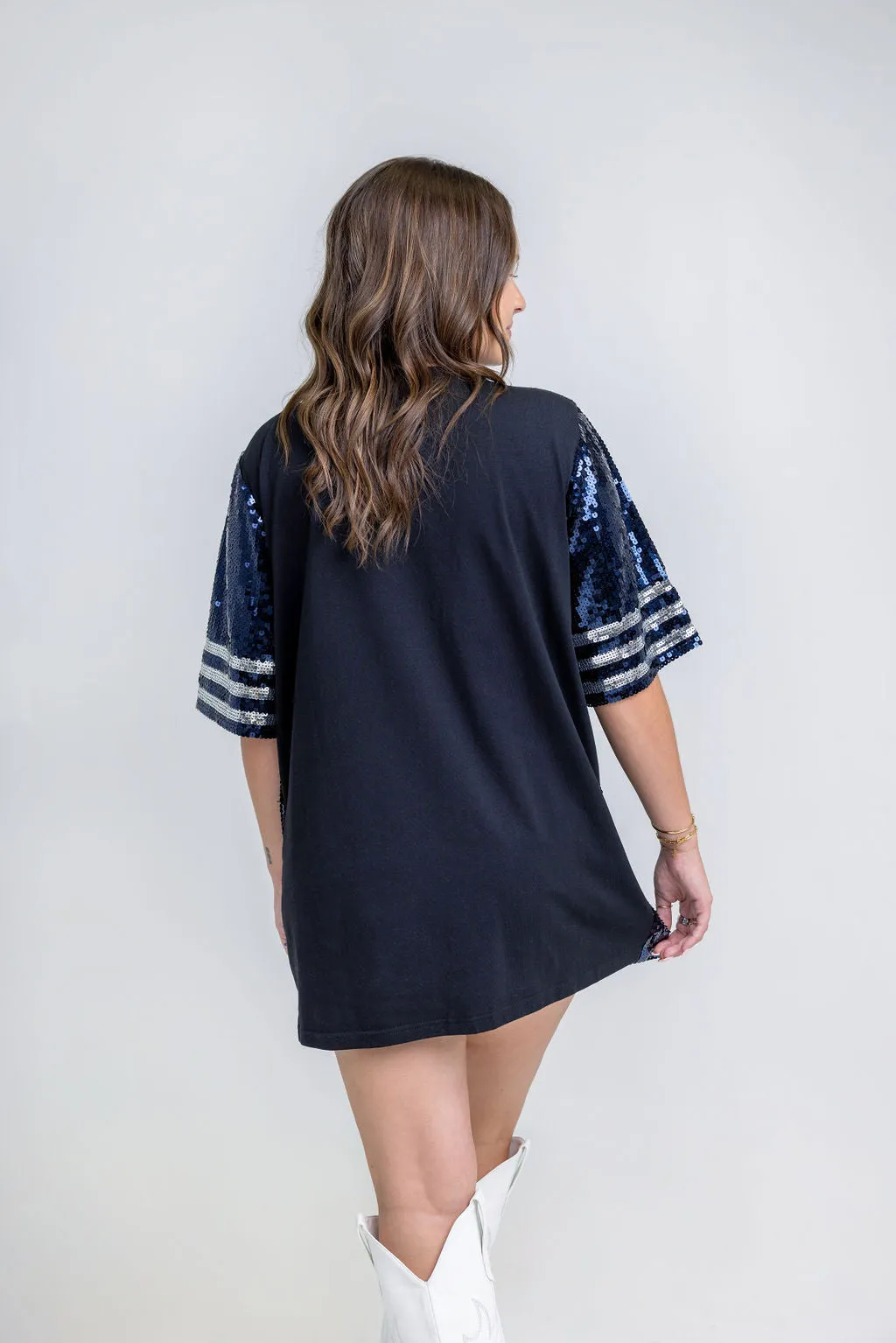 Dallas Cowboys Sequin Jersey Dress