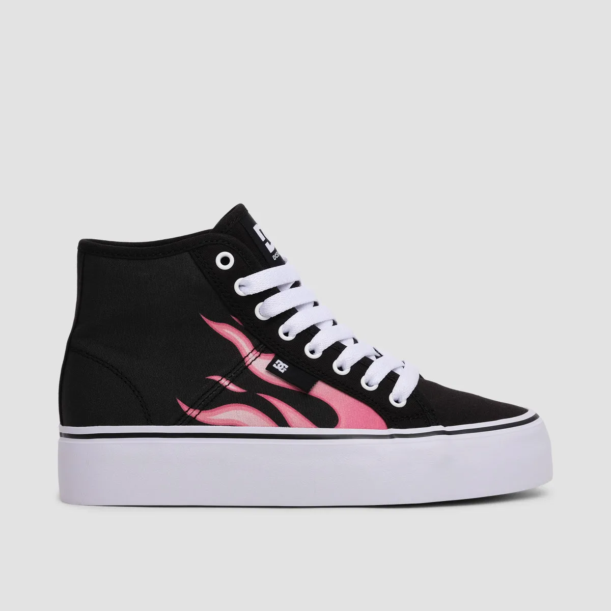 DC Manual Hi Platform Shoes - Black/Flames - Womens