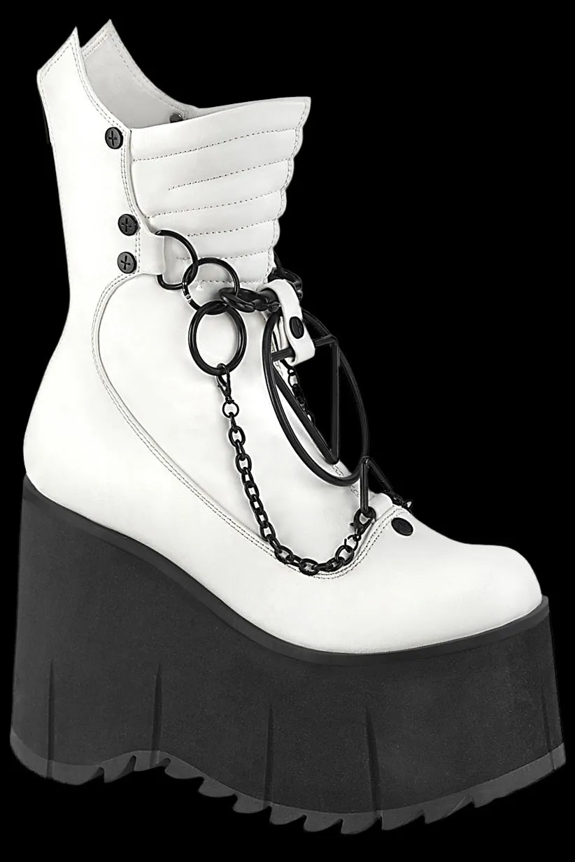 DemoniaCult KERA 130 White Boots