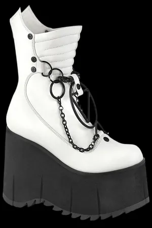 DemoniaCult KERA 130 White Boots