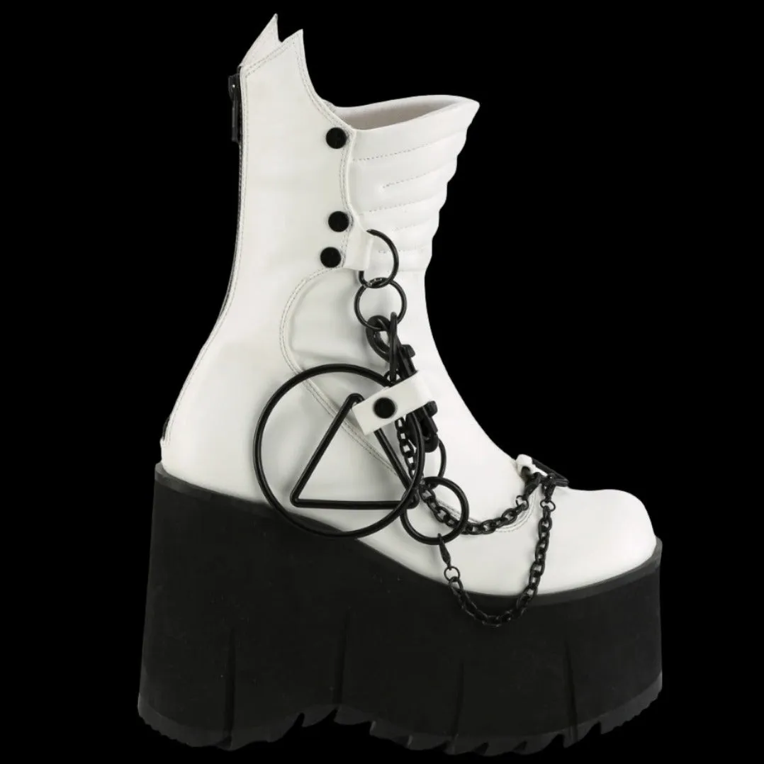DemoniaCult KERA 130 White Boots