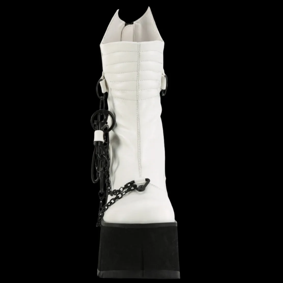 DemoniaCult KERA 130 White Boots