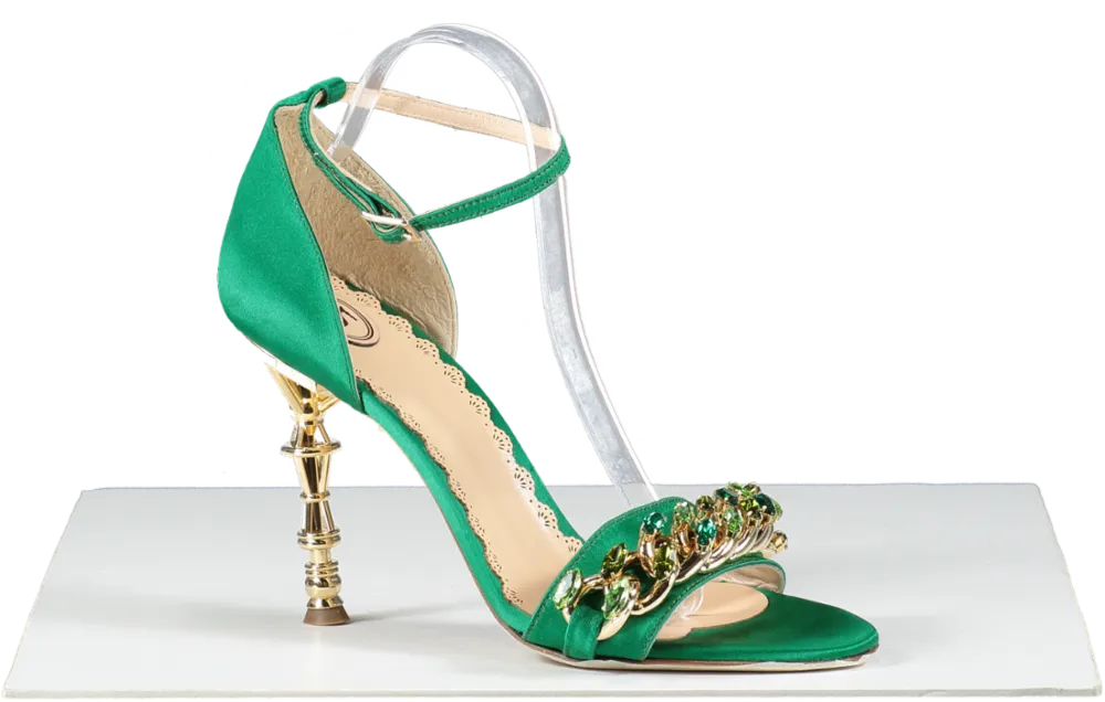 Di Minno Green Lena Sandals UK 7.5 EU 40.5 👠
