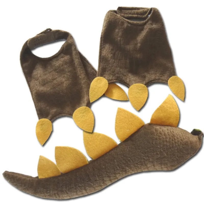 Dinosaur Feet and Tail Set-Brown