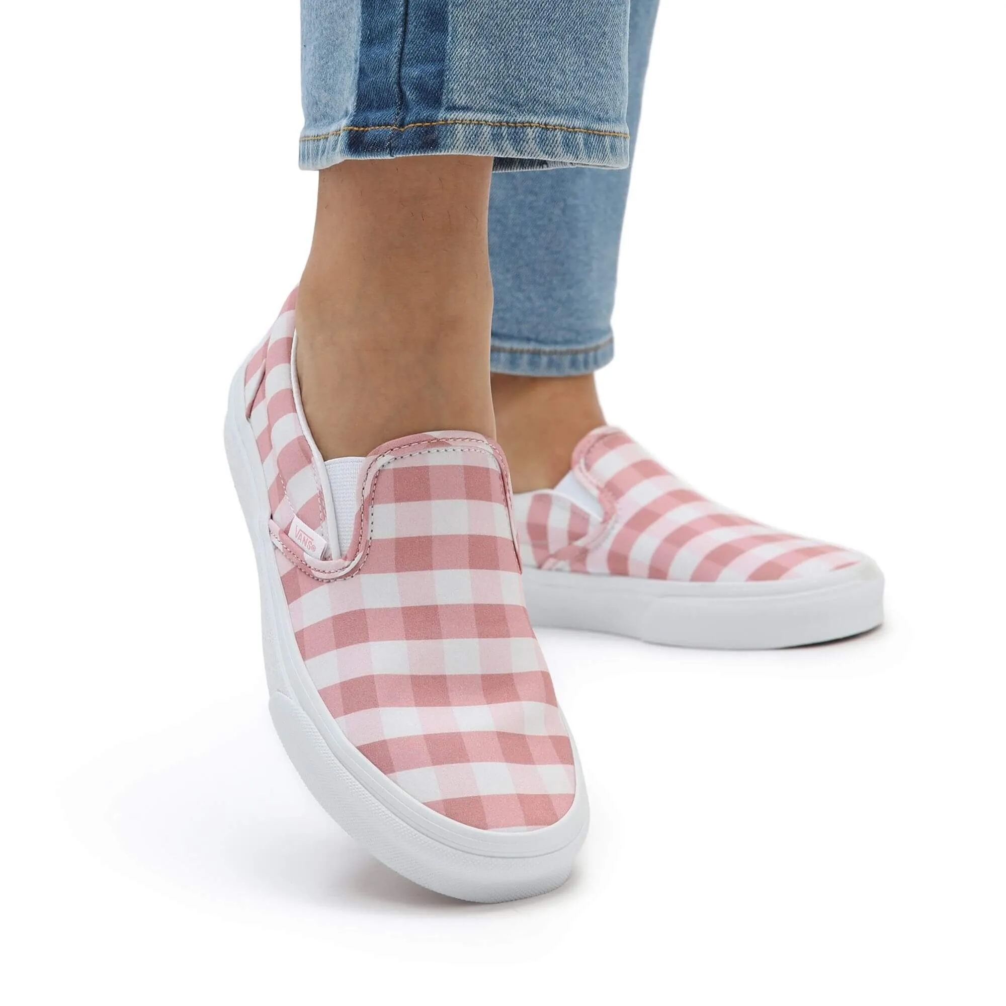 Dámske tenisky Vans Gingham Classic Slip-On Shoes Gingham Rosette/True White