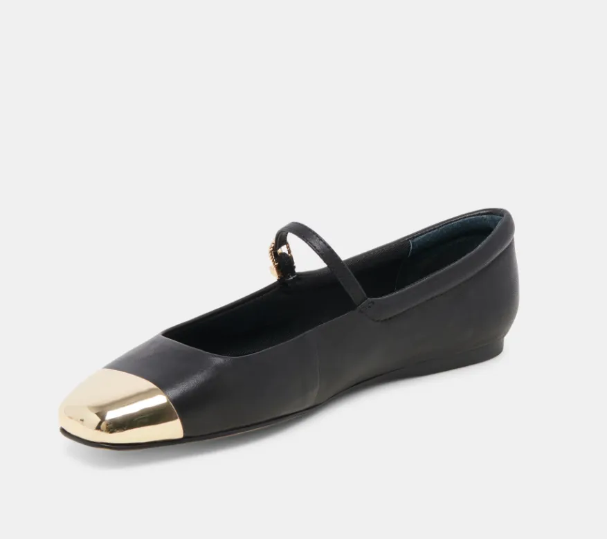 Dolce Vita Reyes Toe Cap - Black Leather