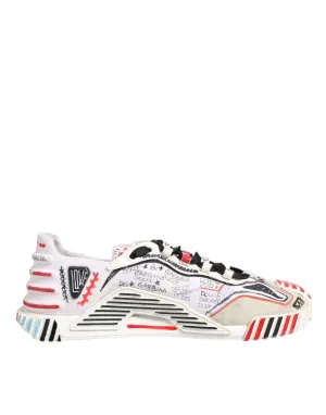 Dolce&Gabbana NS1 Men Multicolor Sneakers Nylon Printed Flat Trainer Shoes EU 41